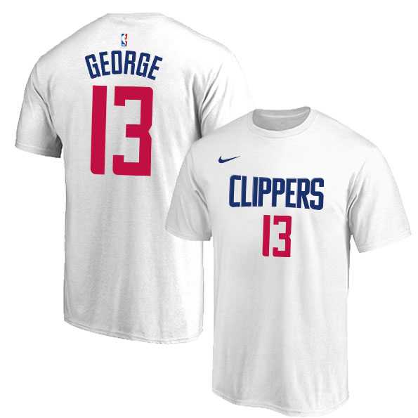 Los Angeles Clippers 13 Paul George White Nike T-Shirt,We sell and wholesale Los Angeles Clippers 13 Paul George White Nike T-Shirt on line form chian!